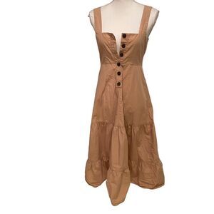 Madewell Cotton Ruffled Midi Dress Size 0